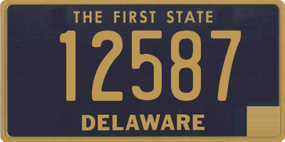 DE license plate 12587