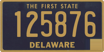 DE license plate 125876