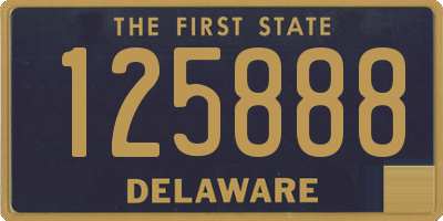 DE license plate 125888