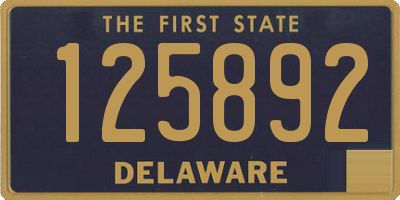 DE license plate 125892