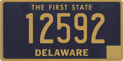 DE license plate 12592