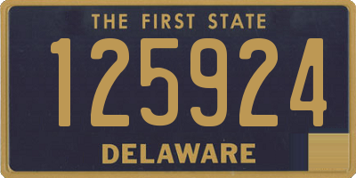 DE license plate 125924