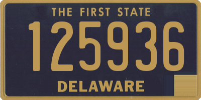 DE license plate 125936