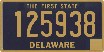 DE license plate 125938