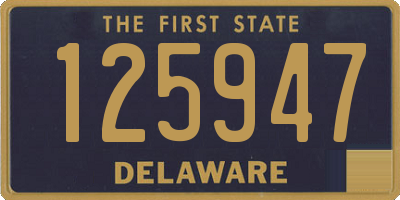 DE license plate 125947