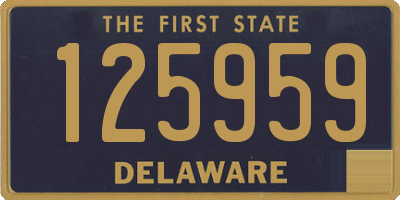 DE license plate 125959