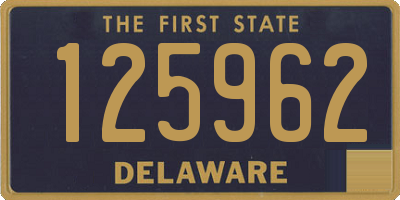 DE license plate 125962