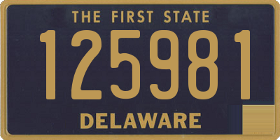 DE license plate 125981