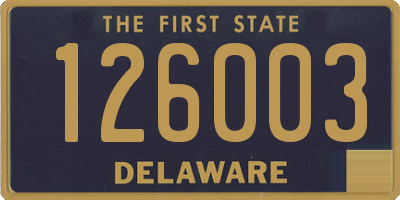 DE license plate 126003