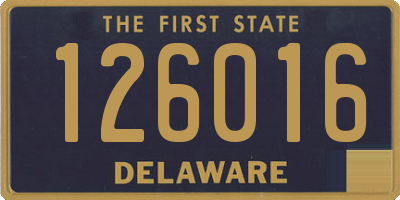 DE license plate 126016