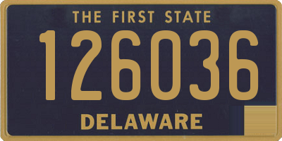 DE license plate 126036