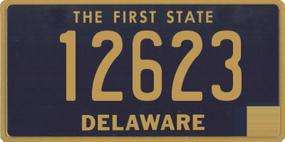 DE license plate 12623