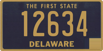 DE license plate 12634