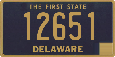 DE license plate 12651