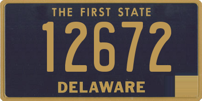 DE license plate 12672