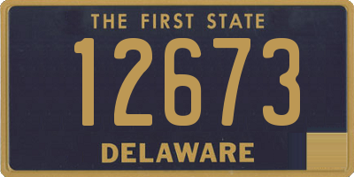 DE license plate 12673