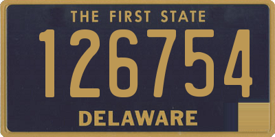 DE license plate 126754