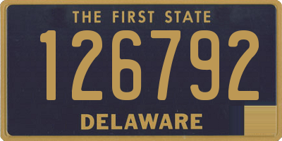 DE license plate 126792