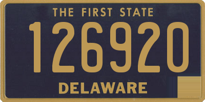 DE license plate 126920