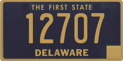 DE license plate 12707