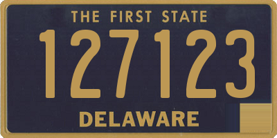 DE license plate 127123