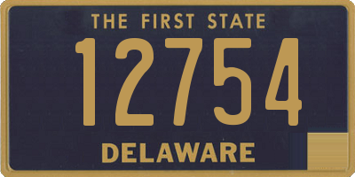 DE license plate 12754