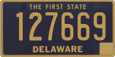 DE license plate 127669