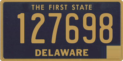 DE license plate 127698