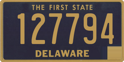 DE license plate 127794