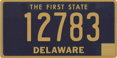 DE license plate 12783