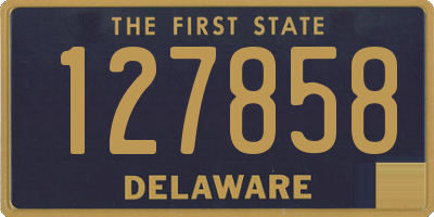 DE license plate 127858