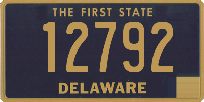 DE license plate 12792