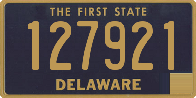 DE license plate 127921