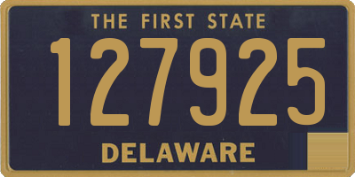 DE license plate 127925