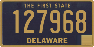 DE license plate 127968