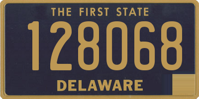 DE license plate 128068