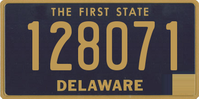 DE license plate 128071