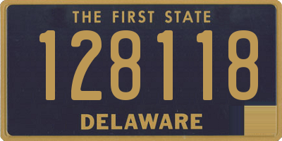 DE license plate 128118