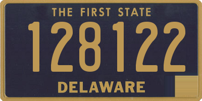 DE license plate 128122