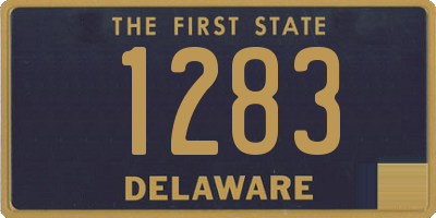 DE license plate 1283