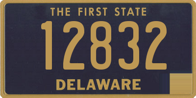 DE license plate 12832