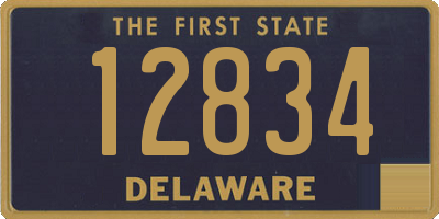 DE license plate 12834