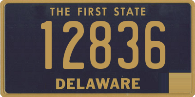 DE license plate 12836