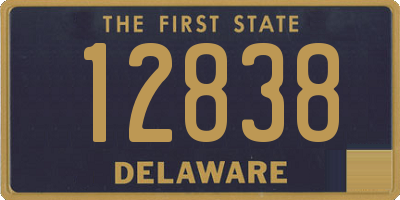 DE license plate 12838