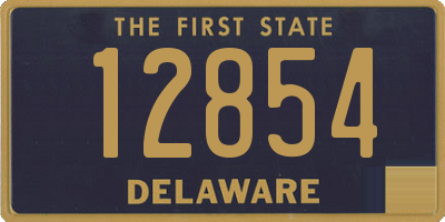 DE license plate 12854