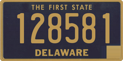 DE license plate 128581