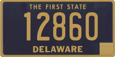DE license plate 12860
