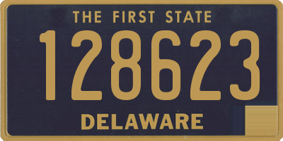 DE license plate 128623