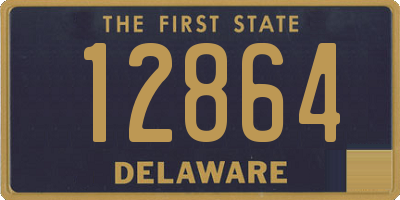 DE license plate 12864