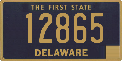 DE license plate 12865